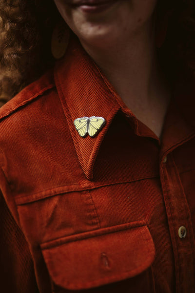 Unclouded Sulphur Butterfly Pin Set