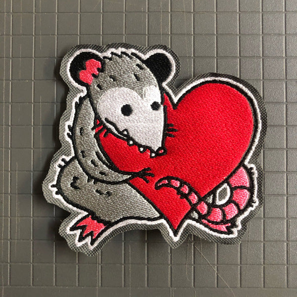 Possum Love Heart Sew-On Patch
