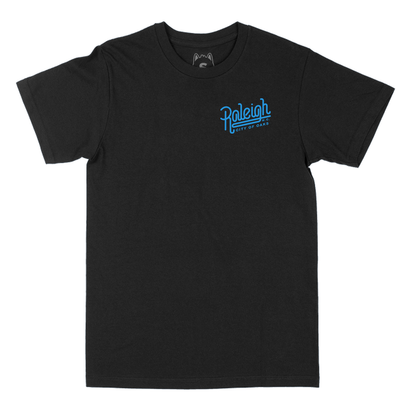 City of Oaks Tee (Blue on Black)