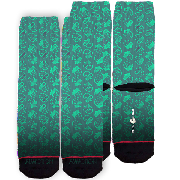 Acorn Allover Print Socks - Green