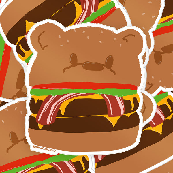 Burger Bear Sticker