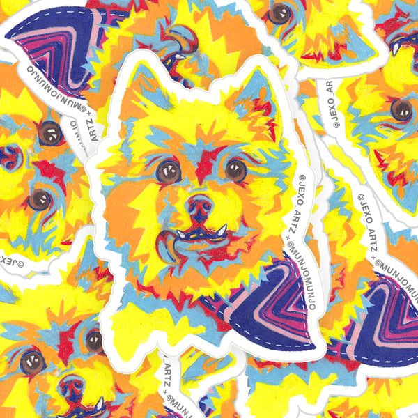 Colored Pencil Bandana Munjo Sticker