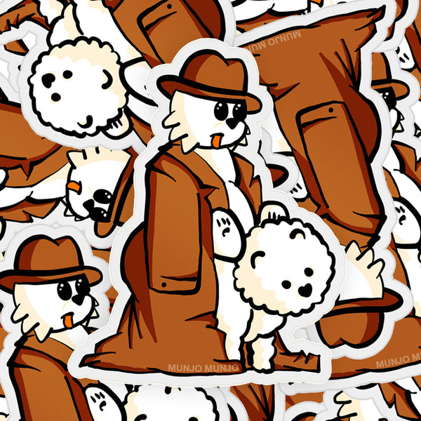 Trenchcoat Dogs Sticker