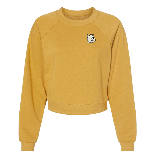 Blep Embroidered Crop Sweatshirt