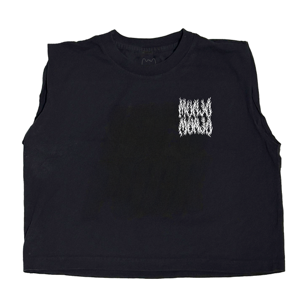 Metal Munjo Letters Crop Muscle Tee