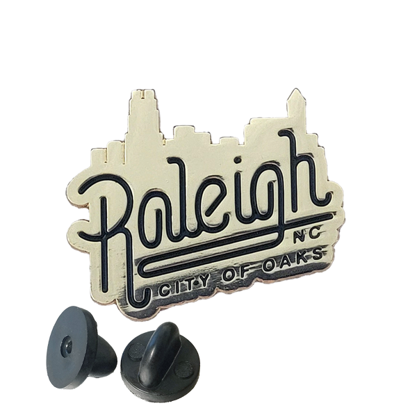 Raleigh Skyline Gold Enamel Pin – MunjoMunjo