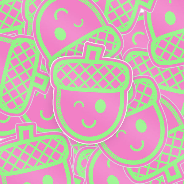 Mini 2" Acorn Sticker (Neon)
