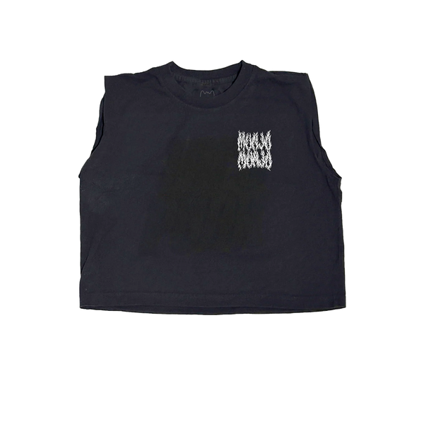Metal Munjo Letters Crop Muscle Tee