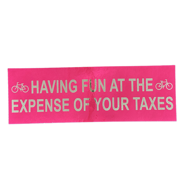 Having Fun Reflective Bumper Sticker
