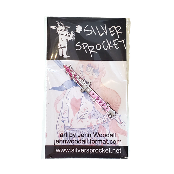 Heart Dagger Enamel Pin