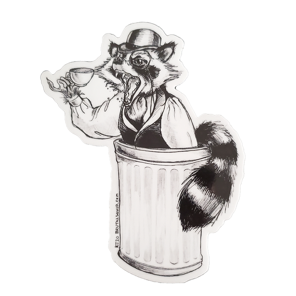 Gentleman Racoon (Trash Panda) Sticker