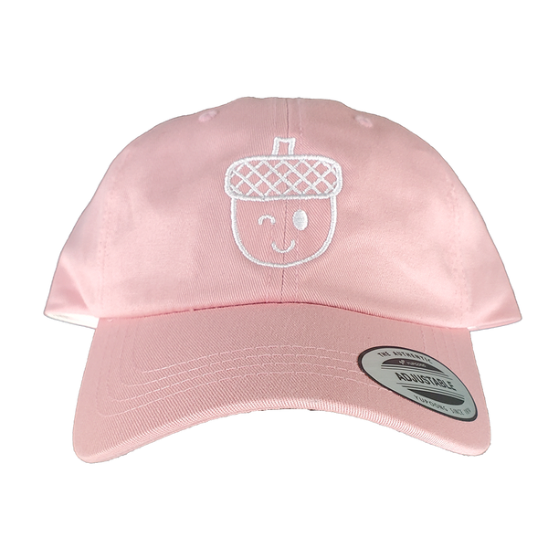Pink Winking Acorn Dad Hat