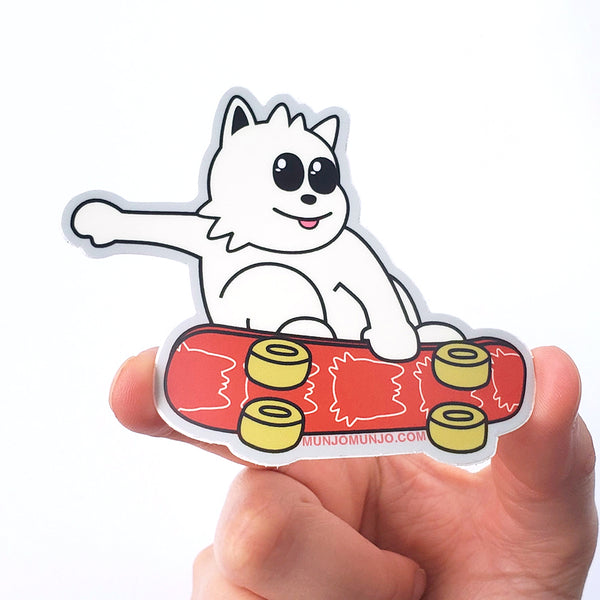 Skateboarding Munjo Dog Sticker