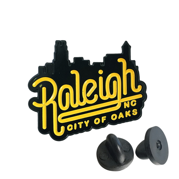 Raleigh Skyline Enamel Pin