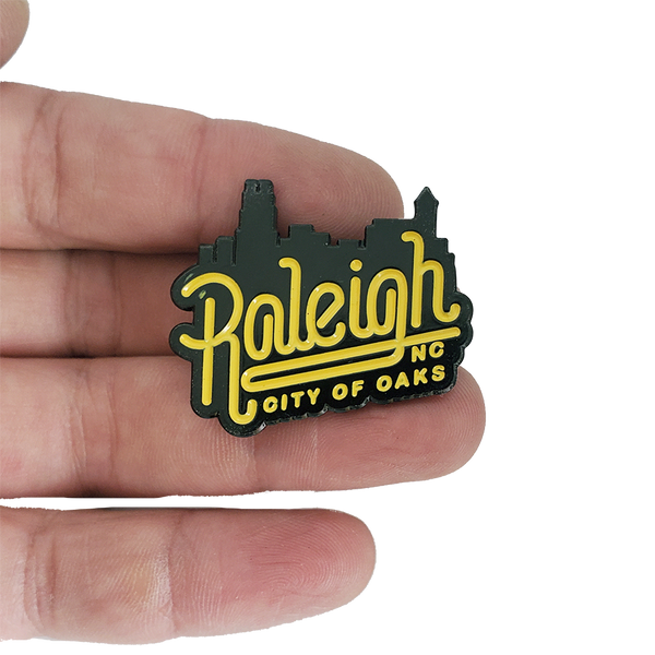 Raleigh Skyline Enamel Pin