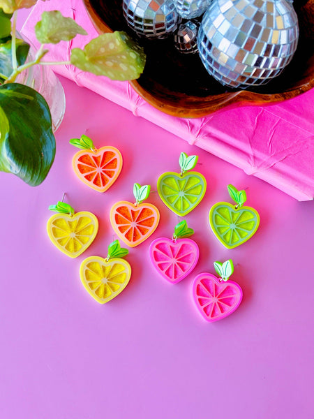 Citrus: Pink Dragon Fruit Earrings