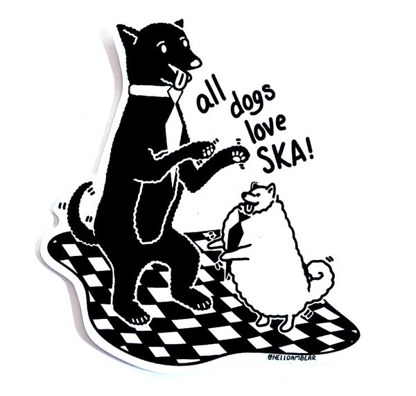 All Dogs Love Ska Sticker