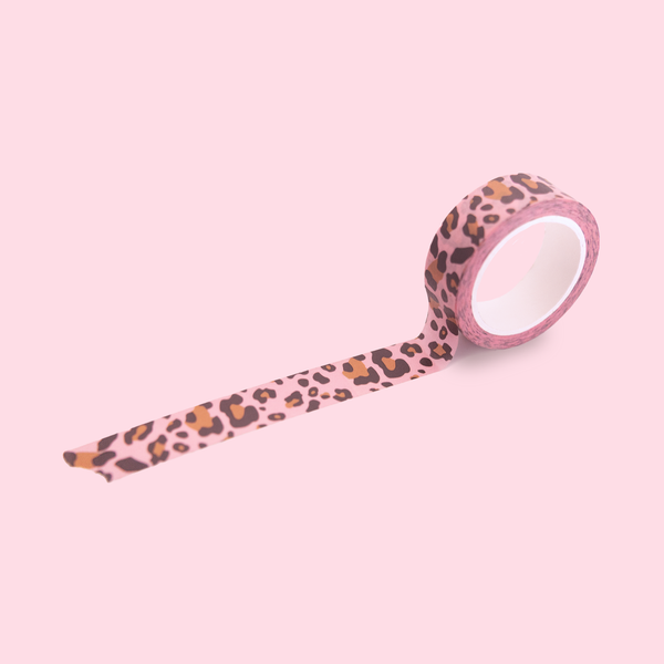 Pink Leopard Print Paper Tape