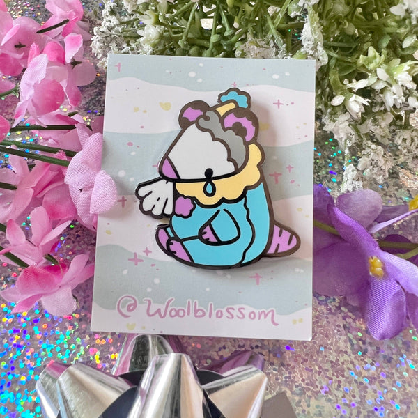 Cry Clown Opossum Enamel Pin