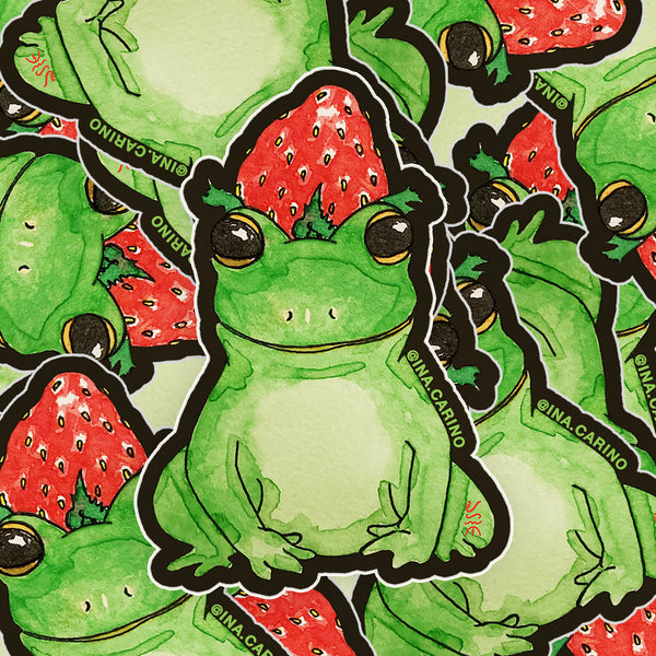 Strawberry Forg/Frog Sticker